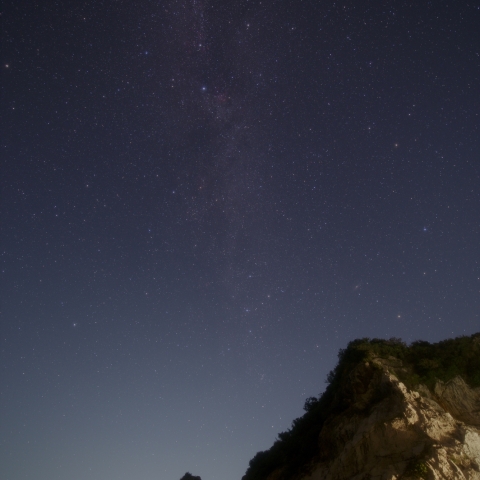 白崎海洋公園の白崎山と北の天の川