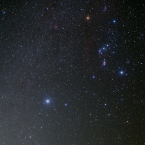 オリオン座とおおいぬ座