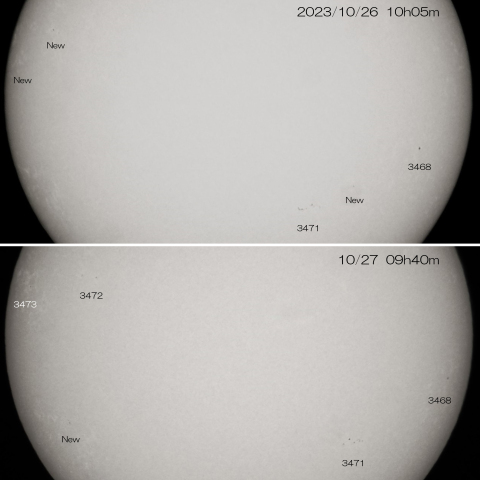 2023/10/26･27の太陽