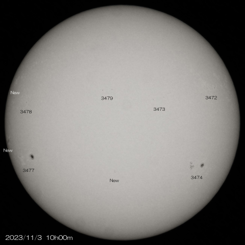 2023/11/3の太陽
