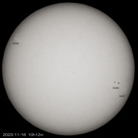 2023/11/16の太陽