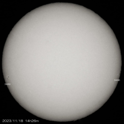 2023/11/18の太陽