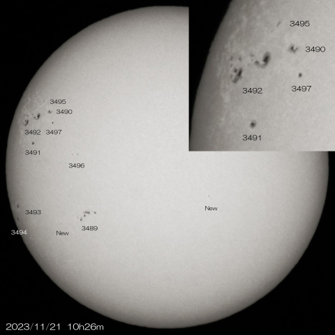 2023/11/21の太陽