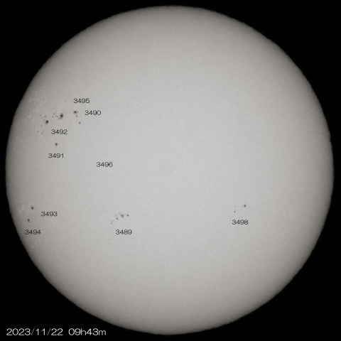 2023/11/22の太陽