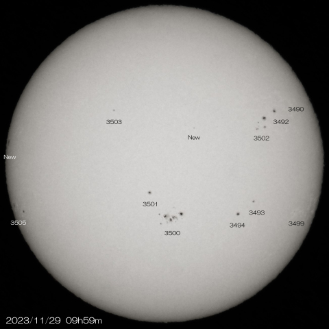2023/11/29の太陽