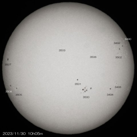 2023/11/30の太陽