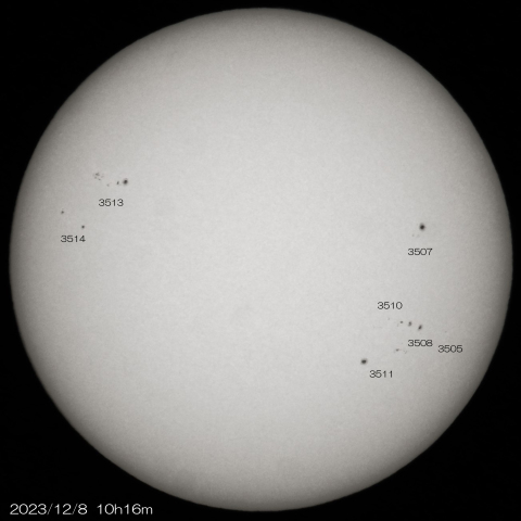 2023/12/8 の太陽