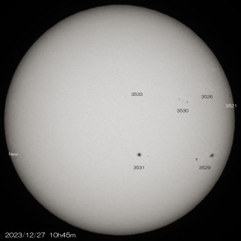 2023/12/27の太陽