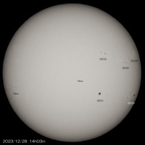 2023/12/28の太陽