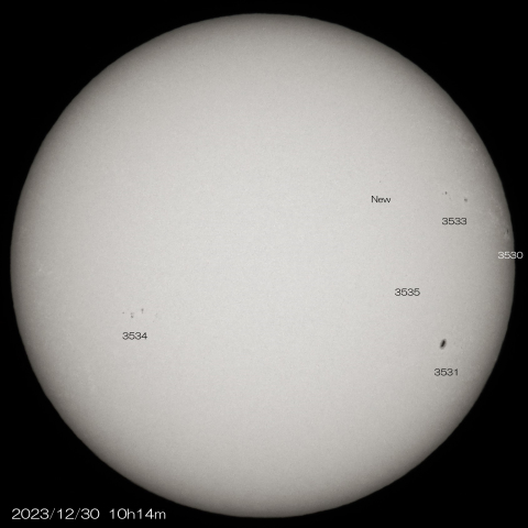 2023/12/30の太陽