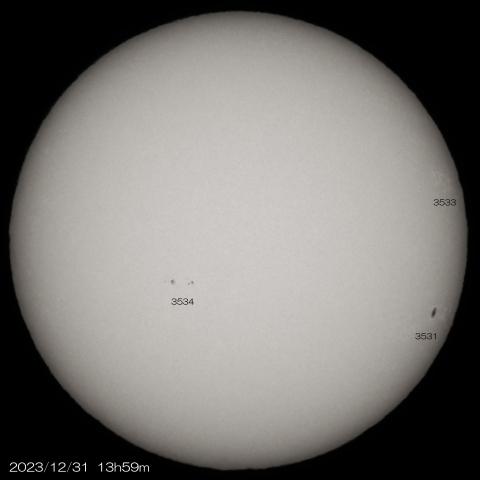 2023/12/31の太陽