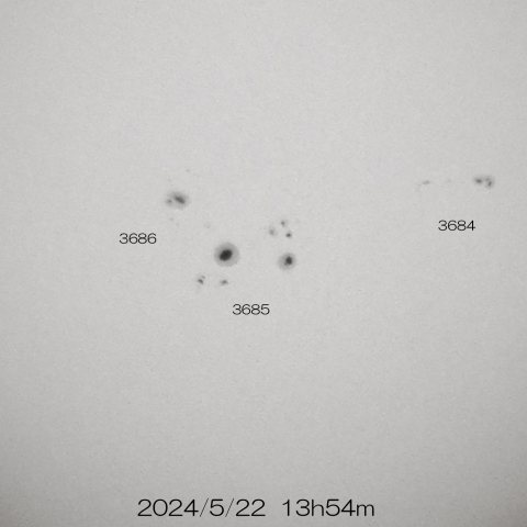 2024/5/22 太陽南半球の黒点群