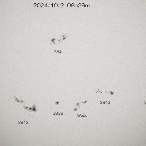 2024/10/2 の太陽