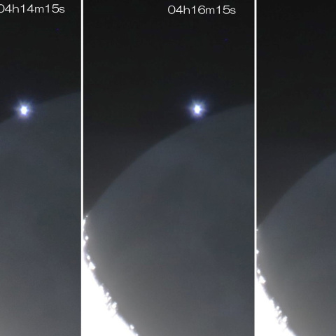 2024/12/25  スピカから離れていく月　2分間隔