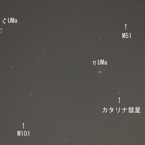 カタリナ彗星・ζ,ηUMaとM51・M101