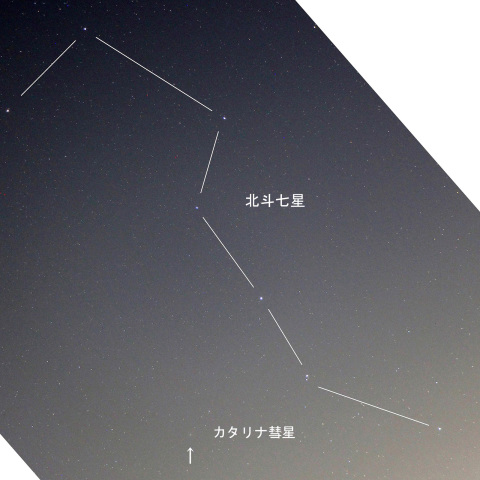 北斗七星とカタリナ彗星
