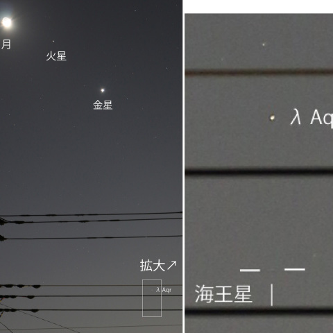 月・火星・金星と海王星