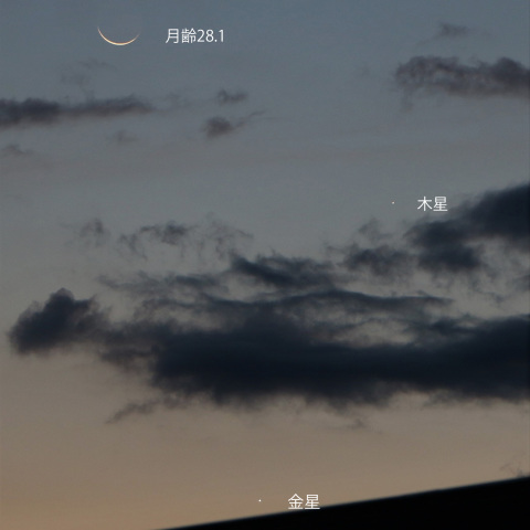 月・木星・金星の接近