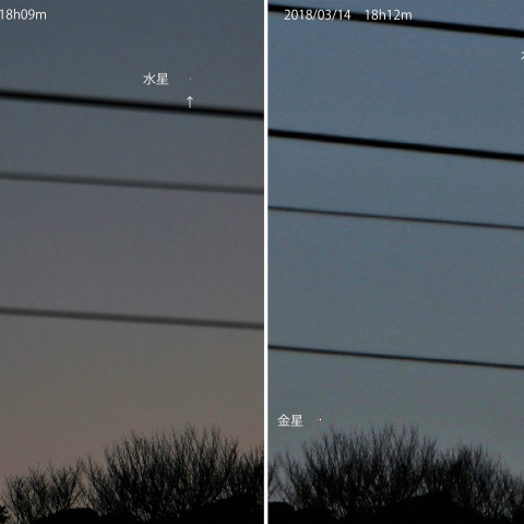 金星と水星の動き