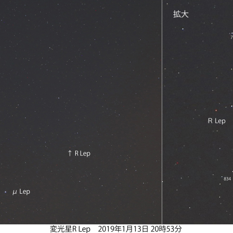 うさぎ座の変光星R Lep の状況