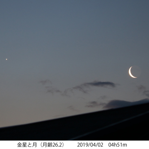 月と金星の接近