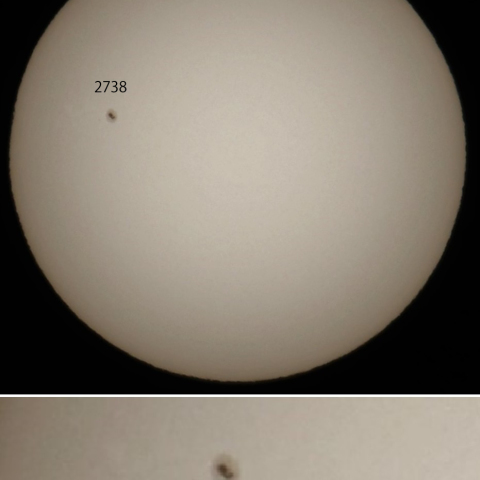 太陽黒点NOAA12738