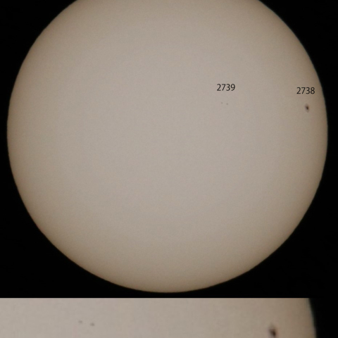 太陽 新黒点群2739
