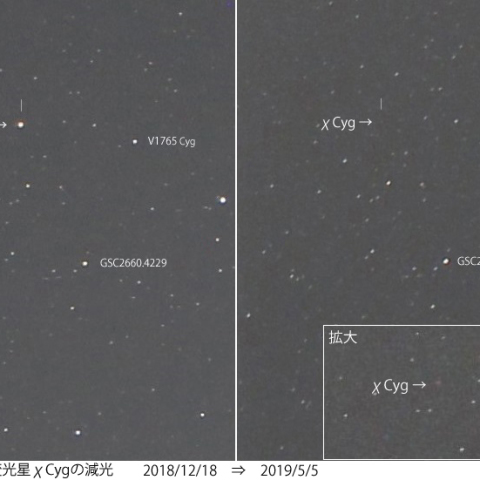 変光星χCygの減光