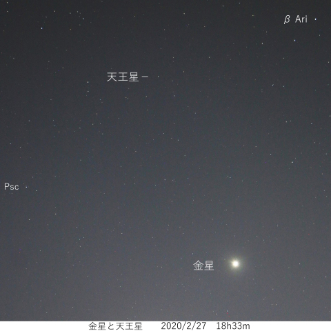 金星と天王星　2020/2/27