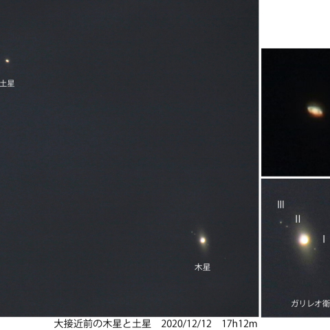 大接近前の木星と土星 2020/12/12