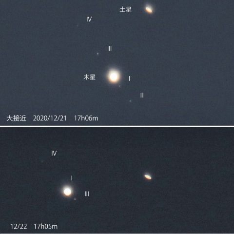 大接近・木星と土星 2020/12/21-22
