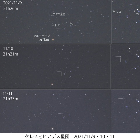 ケレスとヒアデス星団