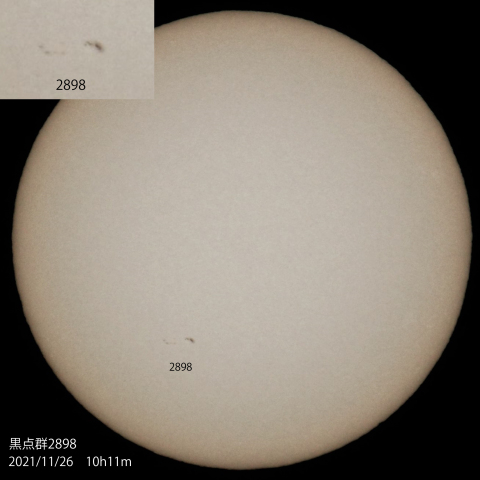 黒点群2898　2021/11/26