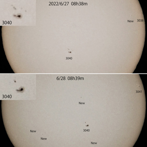 6/27･28の太陽面