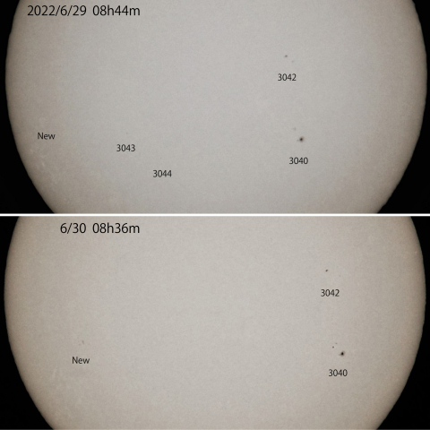 6/29･30の太陽面