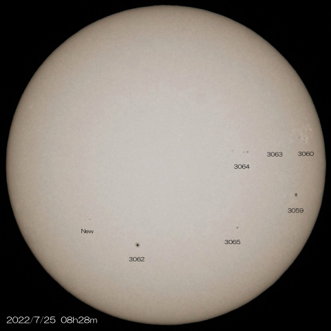 7/25 7つの黒点群