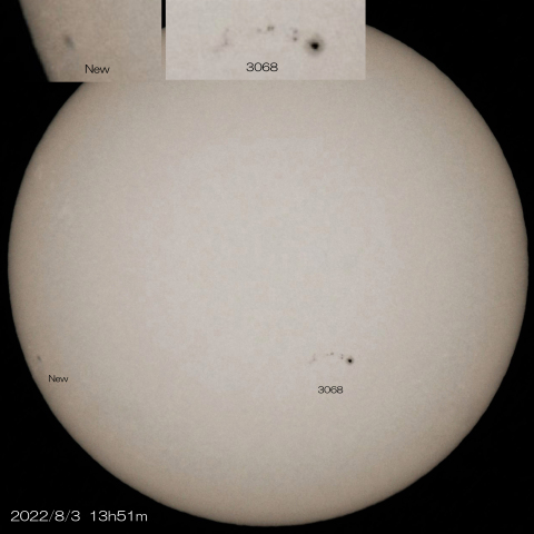 8/3  2つの黒点群