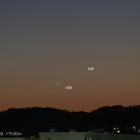12/29　金星と水星の接近