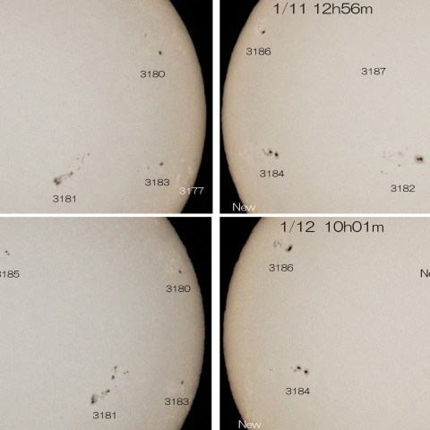 2023/1/9～12の太陽 