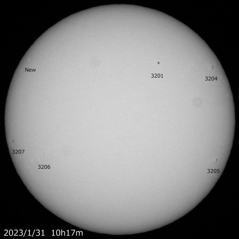2023/1/31の太陽 