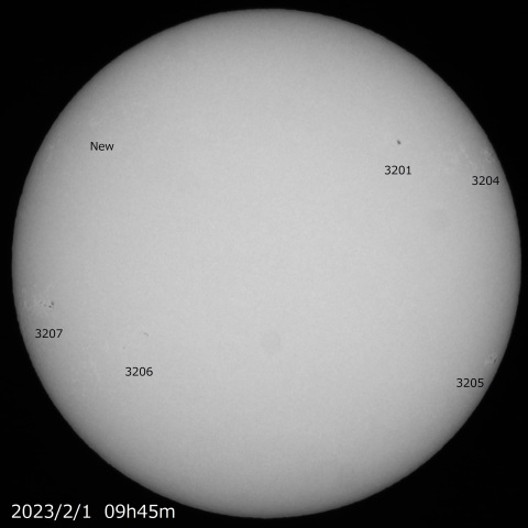 2023/2/1の太陽 