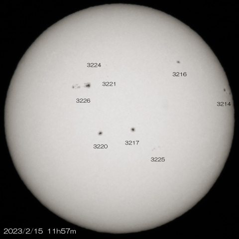 2023/2/15の太陽