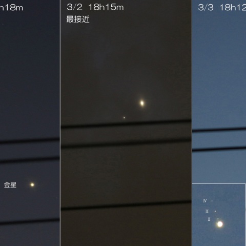 2023/2/28.3/2.3/3 金星と木星の接近