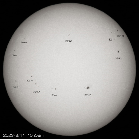 2023/3/11 の太陽
