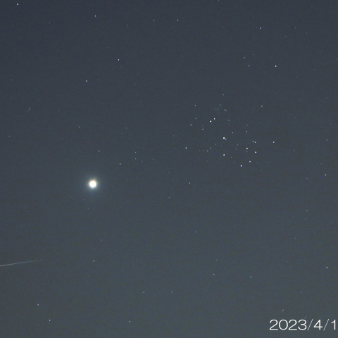 2023/4/11　金星･M45と流星