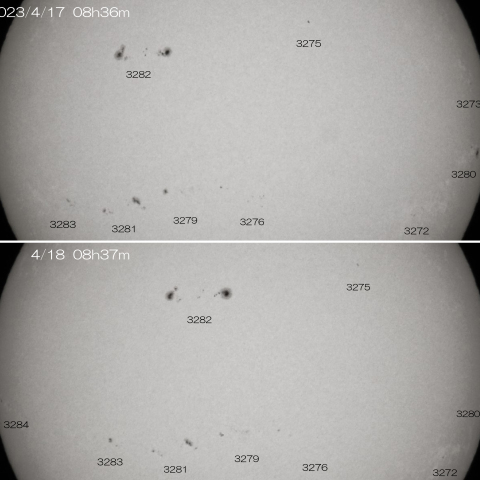 2023/4/17.18の太陽