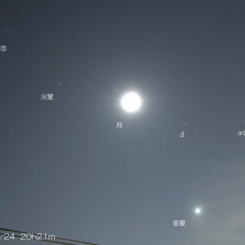 2023/5/24 金星・月・火星・プレセペ星団