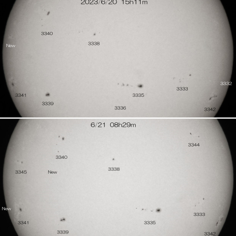 2023/6/20.21 の太陽