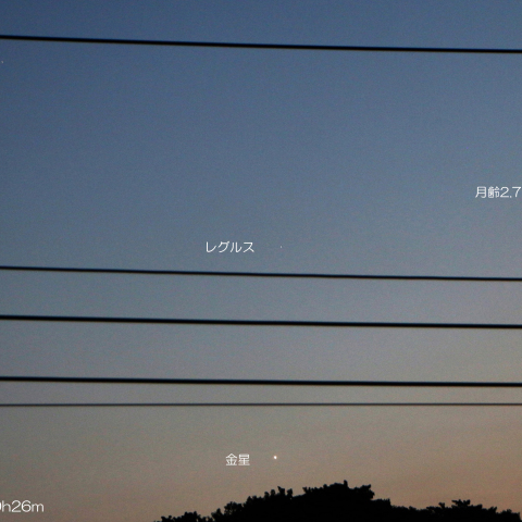 2023/7/20 月・金星・レグルス・火星