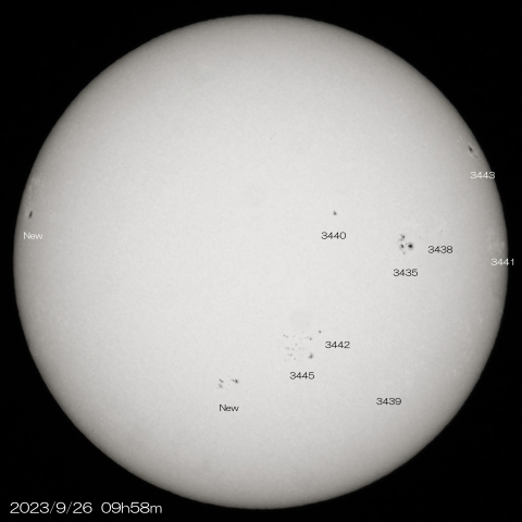 2023/9/26の太陽